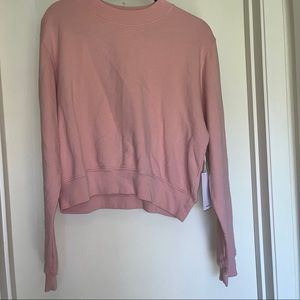 Cotton citizen Milan Crop Crew Blush NWT